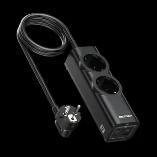 Produktfoto för NEXTBATT 67W Grenuttag 3xUSB-C/1x USB-A/2x Eluttag - Svart