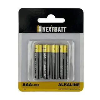 Produktfoto för NextBatt Batteri AAA/LR03, 1.5V, Alkaliskt - 4-pack