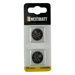 Produktfoto för NextBatt Knappcellsbatteri CR2016, 3V - 2-pack