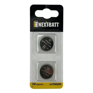 Produktfoto för NextBatt Knappcellsbatteri CR2025, 3V - 2-pack
