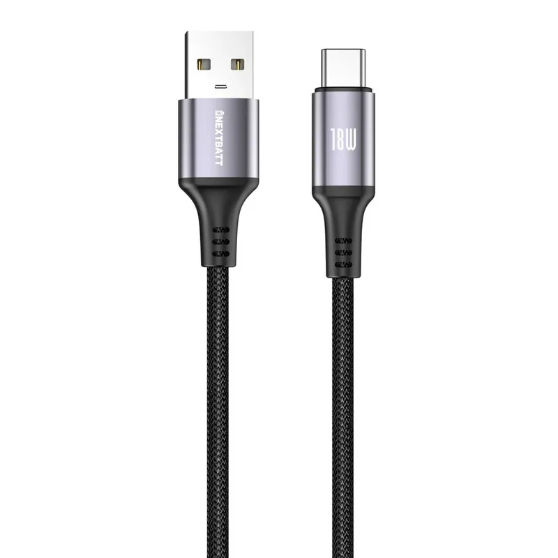 Alternativ bild 0 för NEXTBATT USB-A till USB-C-kabel 18W, 1m - Svart