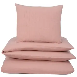 Produktfoto för NG Baby påslakanset muslin dusty rose, vagn/vagga