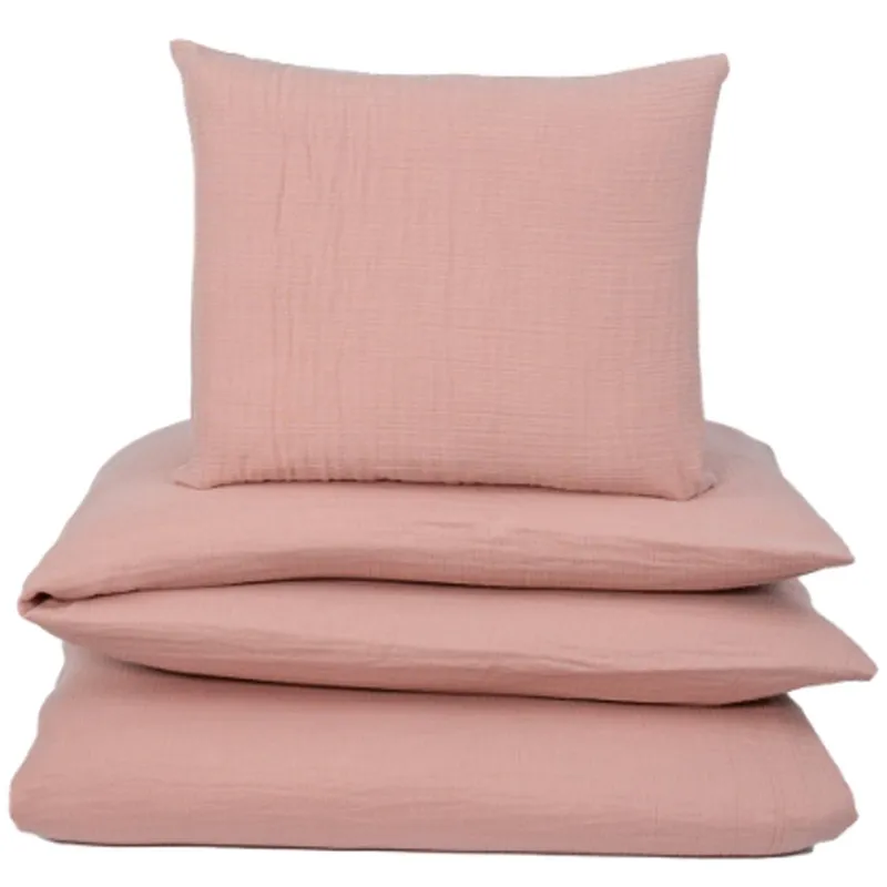 Bild 1 för NG Baby påslakanset muslin dusty rose, vagn/vagga