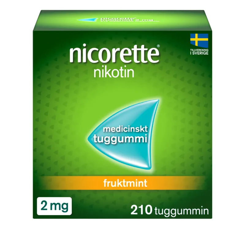 Bild 2 för Nicorette Fruktmint, medicinskt tuggummi 2 mg 210 st