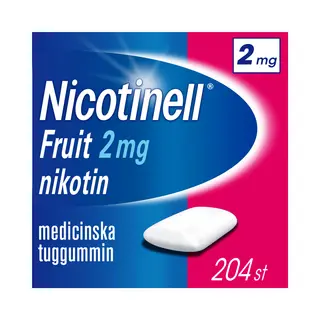 Produktfoto för Nicotinell Fruit medicinskt tuggummi 2 mg 204 st