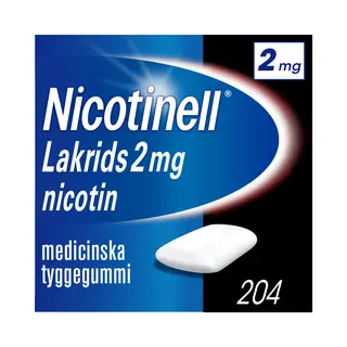 Produktfoto för Nicotinell Lakrits medicinskt tuggummi 2 mg 204 st
