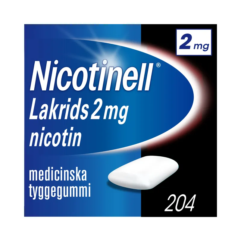 Bild 2 för Nicotinell Lakrits medicinskt tuggummi 2 mg 204 st