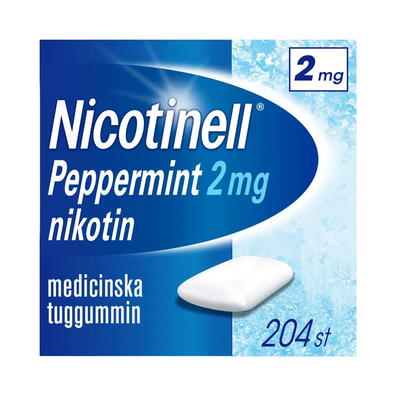 Bild 1 för Nicotinell Peppermint Medicinskt tuggummi 2 mg 204 st