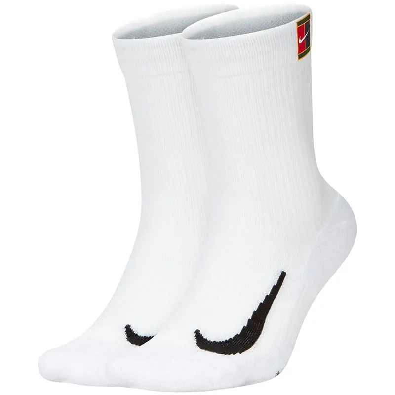 Alternativ bild 0 för Nike Court Multiplier Cushioned Crew Socks 2-Pack White