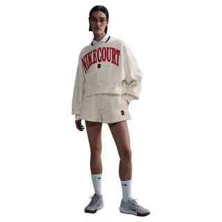 Produktfoto för Nike Court Phoenix Fleece Women High-Waisted Loose Shorts Pale Ivory