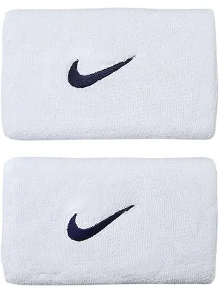 Produktfoto för Nike Double Svettband Vit 2-pack
