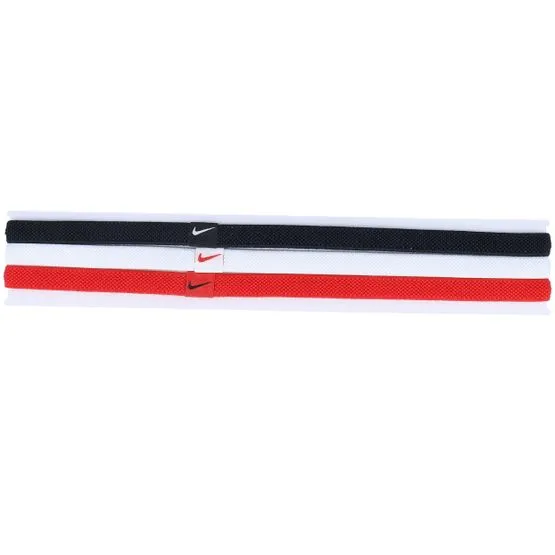 Bild 2 för NIKE ELASTIC HEADBANDS 2.0 3 PK BLACK/WHITE/UNIVERSITY RED