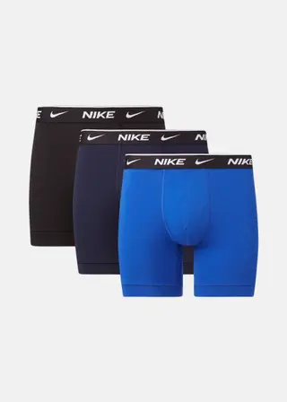 Produktfoto för Nike Kalsonger 3P Everyday Essentials Cotton Stretch Boxer Svart/Blå bomull Small Herr