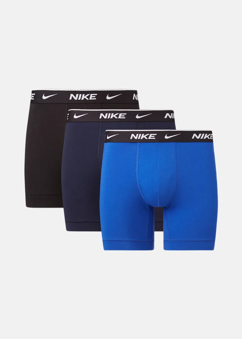 Bild 1 för Nike Kalsonger 3P Everyday Essentials Cotton Stretch Boxer Svart/Blå bomull Small Herr