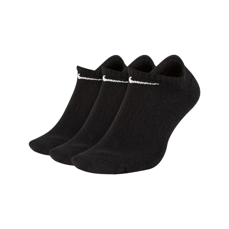 Bild 2 för Nike Training No-Show, Hälsockor, Svart, Vuxen, Unisex, White, 34-38