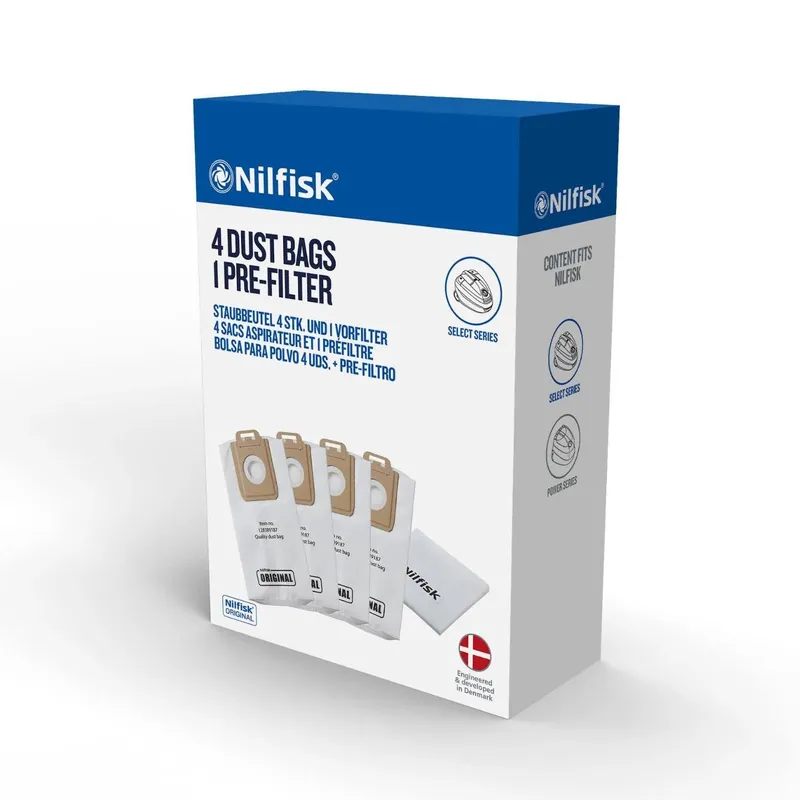 Alternativ bild 0 för Nilfisk 128389187 - Påse - till dammsugare (paket om 4)