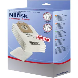 Produktfoto för Nilfisk 128389187 - Påse - till dammsugare (paket om 4)