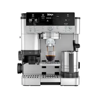 Produktfoto för Ninja ES601EU, Espressomaskin, 2 L, Kaffebönor, Inbyggd kvarn, 1650 W, Svart, Rostfritt stål