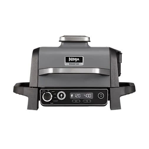 Bild 1 för Ninja Woodfire Outdoor Grill, Svart, Metall, Plast, Rostfritt stål, Rektangulär, stekbord, 1 zone(s), 260 ° C