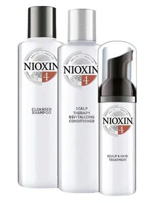 Produktfoto för Nioxin Loyalty Kit System 4 för märkbart tunt, färgat hår 300+300+100 ml