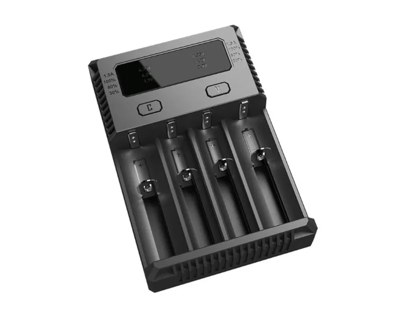 Alternativ bild 0 för Nitecore NEW i4, Litiumjärnfosfat (LiFePo4), Litium-Ion (Li-Ion), Nickel-metallhydrid (NiMH), AA, AAA, AAAA, C, D