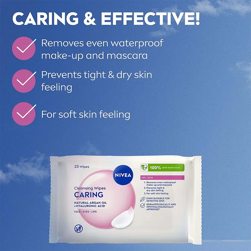 Bild 2 för NIVEA Ansiktsservetter Gentle Cleansing Wipes 25 st