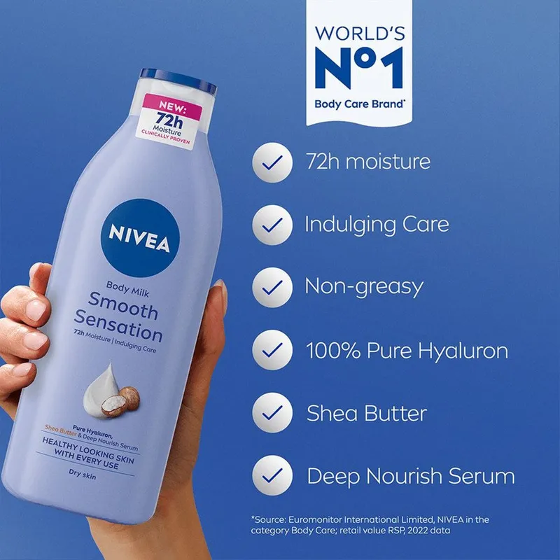 Bild 2 för NIVEA Body Lotion Irresistibly Smooth 250 ml