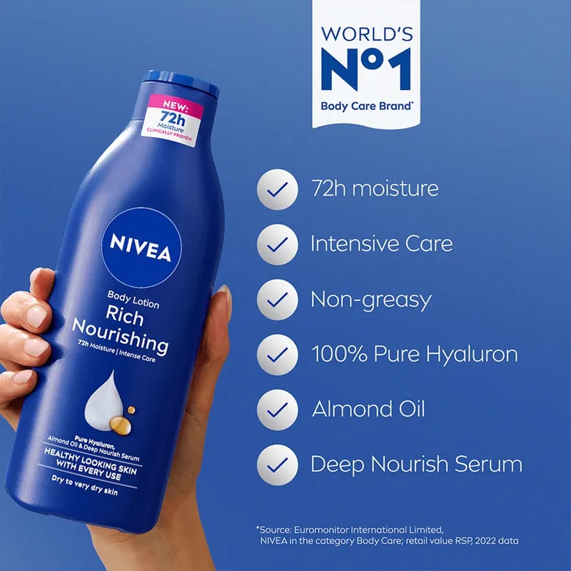 Bild 4 för NIVEA Body Lotion Rich Nourishing 250 ml