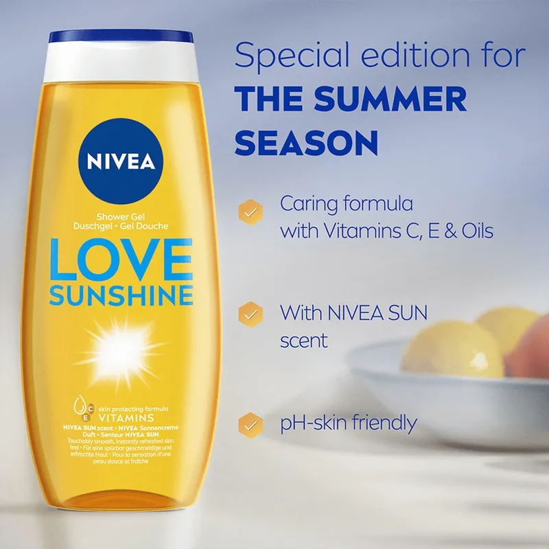 Bild 2 för NIVEA Love Sunshine Shower Gel 250 ml