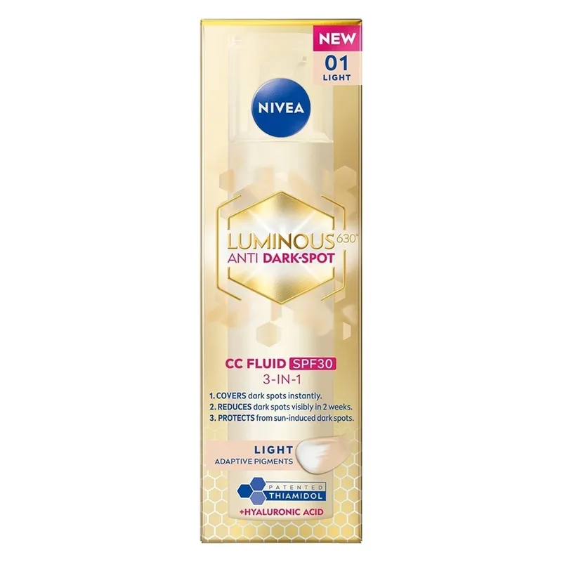 Bild 2 för NIVEA Luminous 630 Anti Dark-Spot CC Fluid 3-in-1 Light SPF30 40 ml