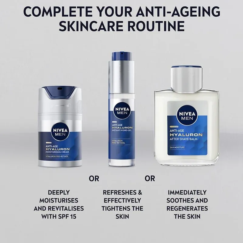 Bild 8 för NIVEA MEN Anti Age Hyaluron Face Cream 50 ml