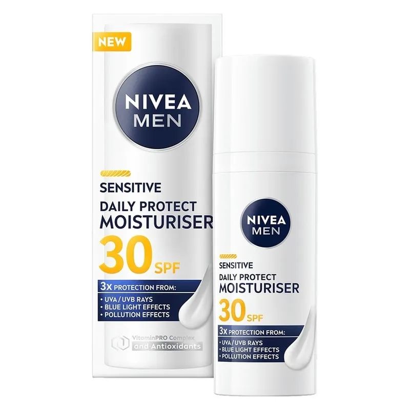 Bild 3 för Nivea Men Sensitive Daily Protect Moisturiser SPF30 50ml