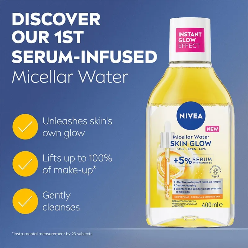 Bild 2 för NIVEA Micellar Water Skin Glow 400 ml