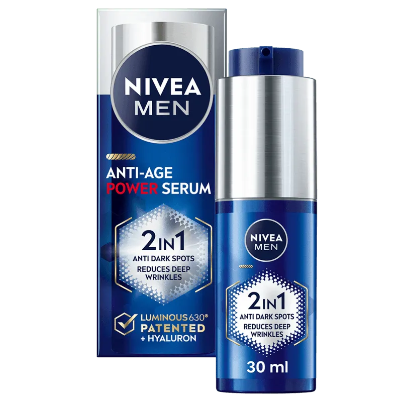Bild 1 för NIVEA Nivea Men Luminous Anti-Age Power 2in1 Serum 30 ml