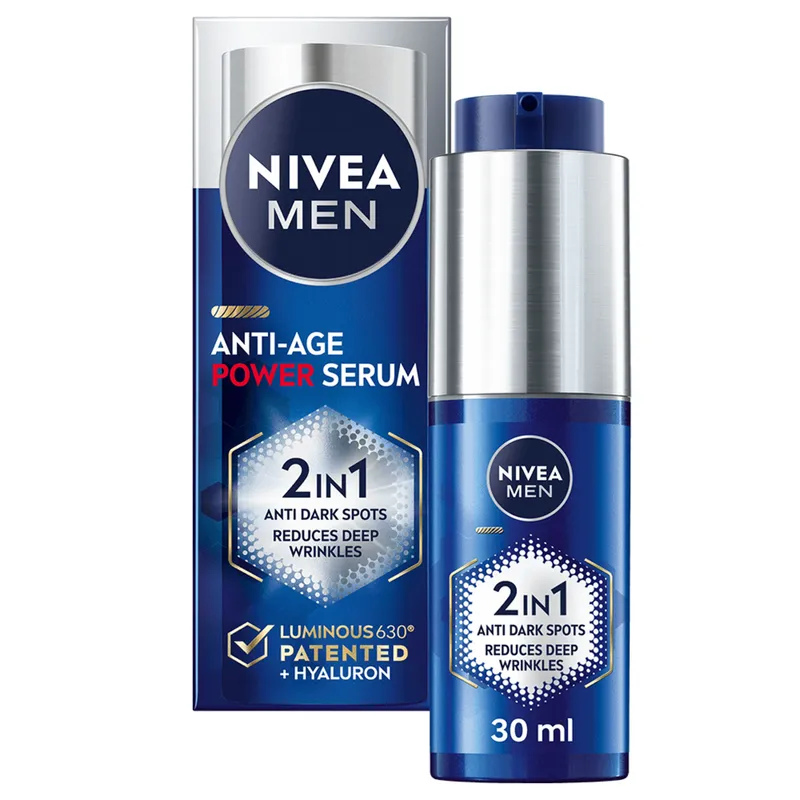 Bild 2 för NIVEA Nivea Men Luminous Anti-Age Power 2in1 Serum 30 ml