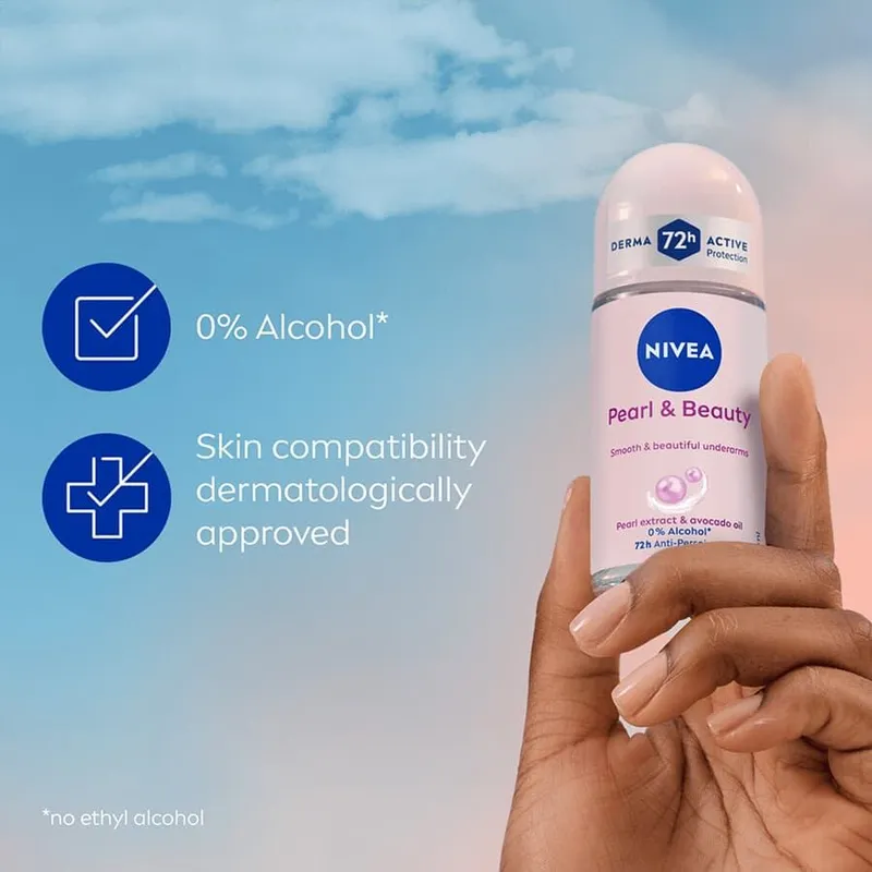 Bild 4 för NIVEA Pearl & Beauty Roll-On Deodorant - 50 ml