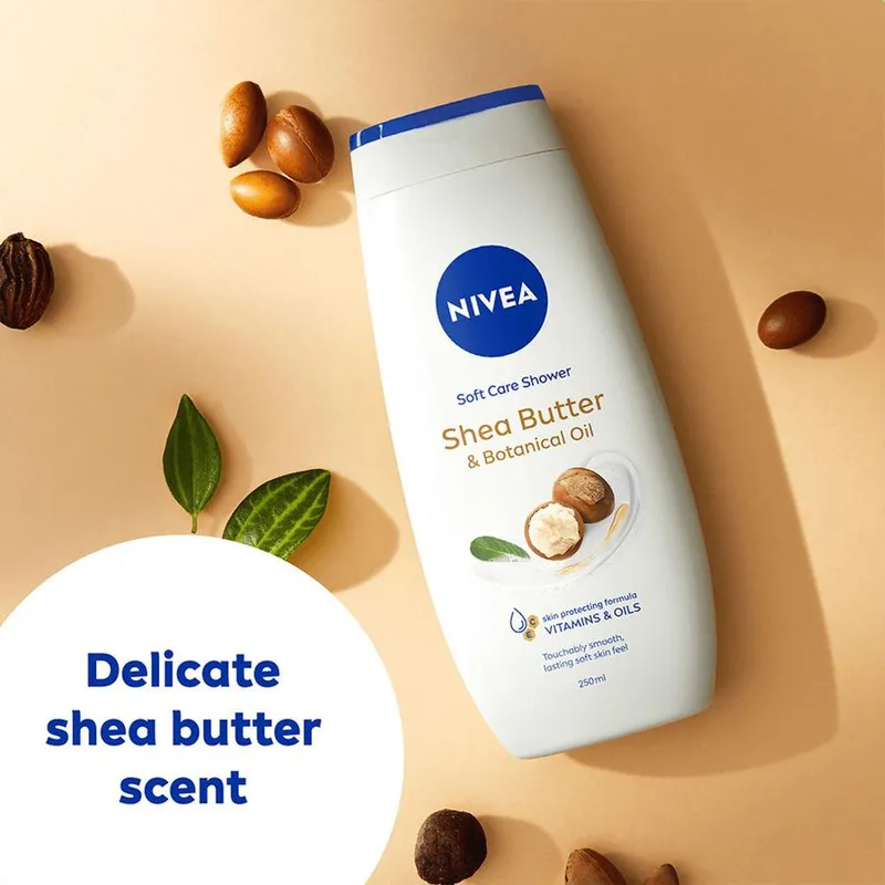 Bild 3 för NIVEA Shea Butter & Botanical Oil Care Shower 250 ml