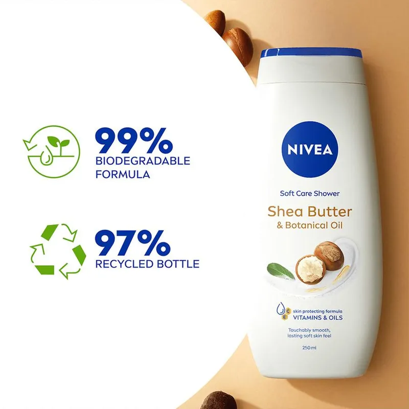 Bild 5 för NIVEA Shea Butter & Botanical Oil Care Shower 250 ml
