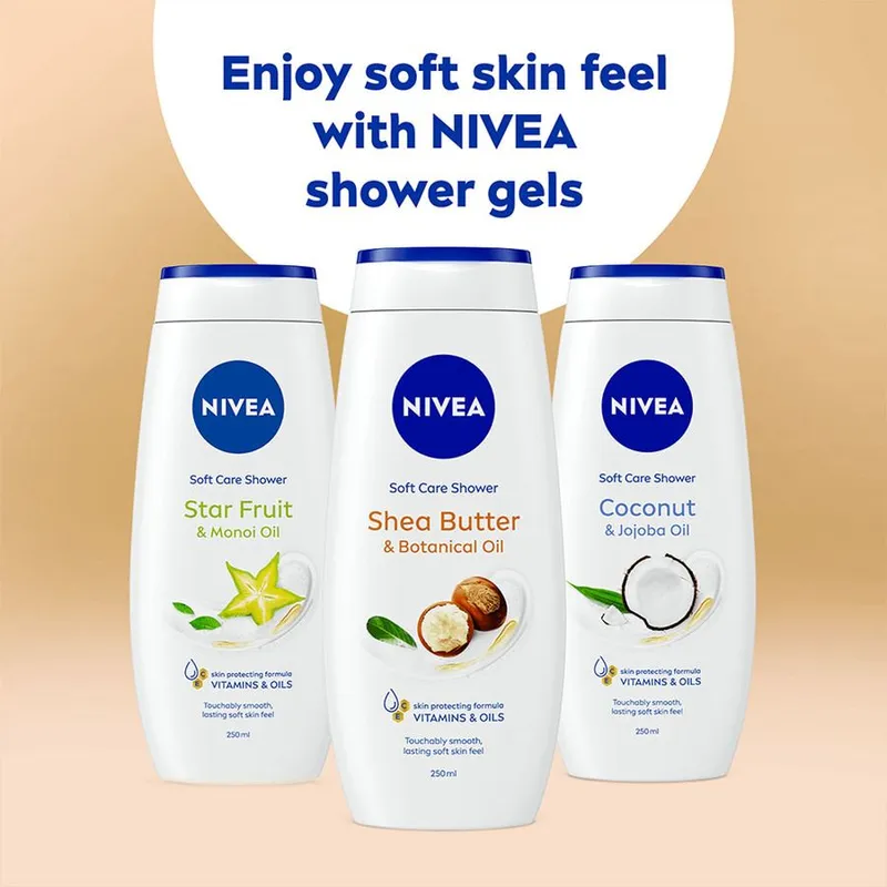 Bild 6 för NIVEA Shea Butter & Botanical Oil Care Shower 250 ml