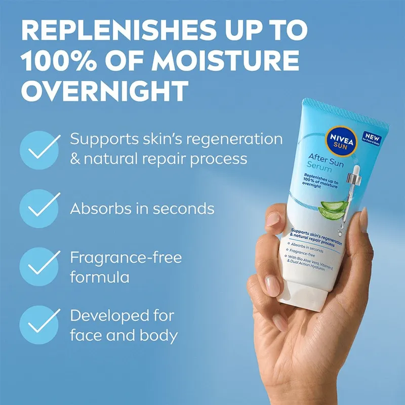 Bild 7 för NIVEA Sun After Sun Face & Body Serum Lotion 100ml