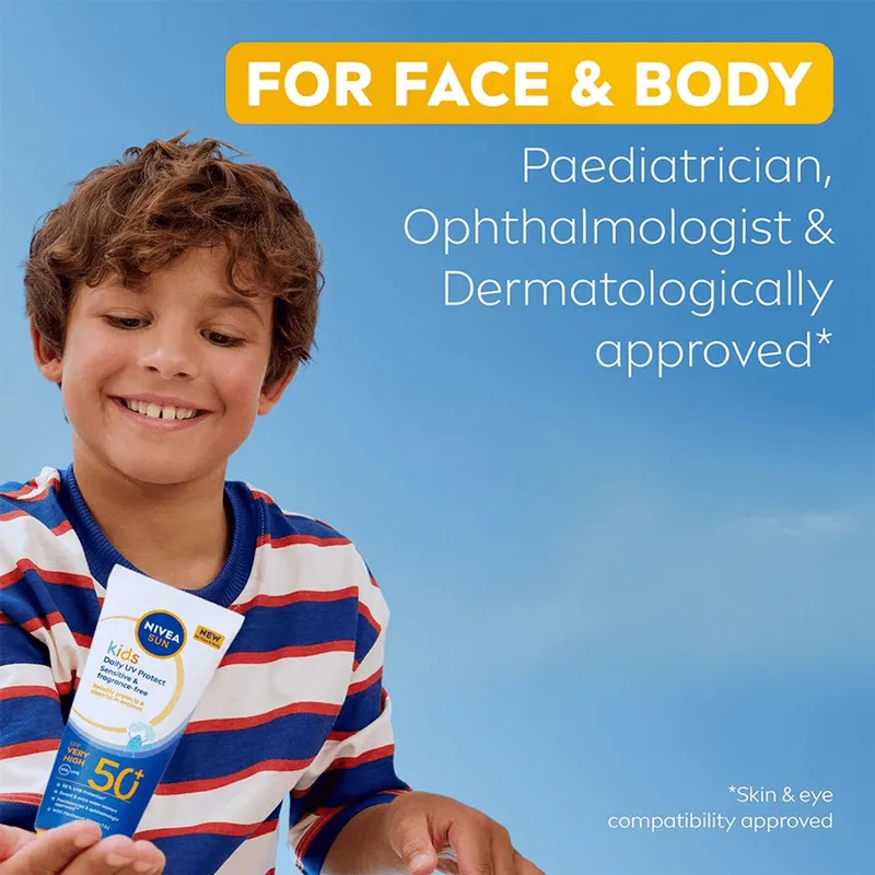 Bild 3 för NIVEA Sun KIDS Daily UV Protect Sensitive & Fragrance-free SPF 50