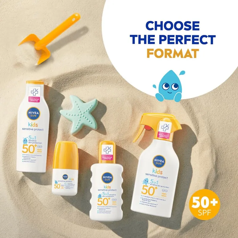 Bild 6 för NIVEA Sun Kids Protect & Sensitive Spray SPF50+ - 200 ml