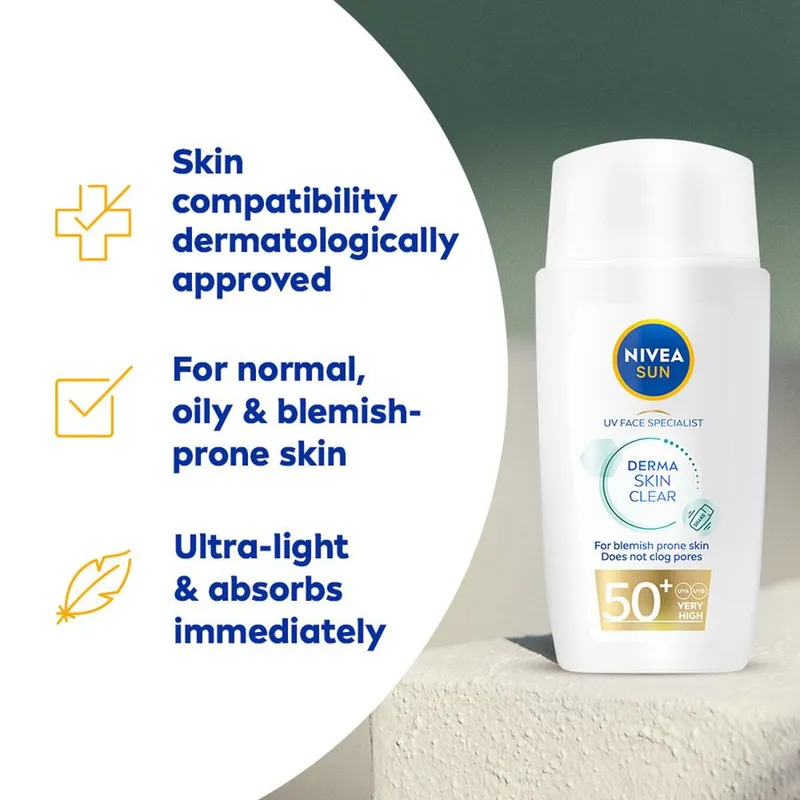 Bild 4 för NIVEA SUN Solkräm ansikte UV Face Specialist Blemish Control SPF50+ 40 ml