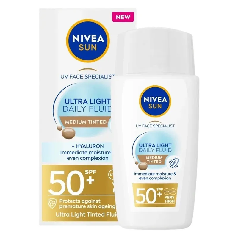 Bild 2 för NIVEA SUN UV Face Daily Fluid Medium Tinted SPF 50+ 40 ml