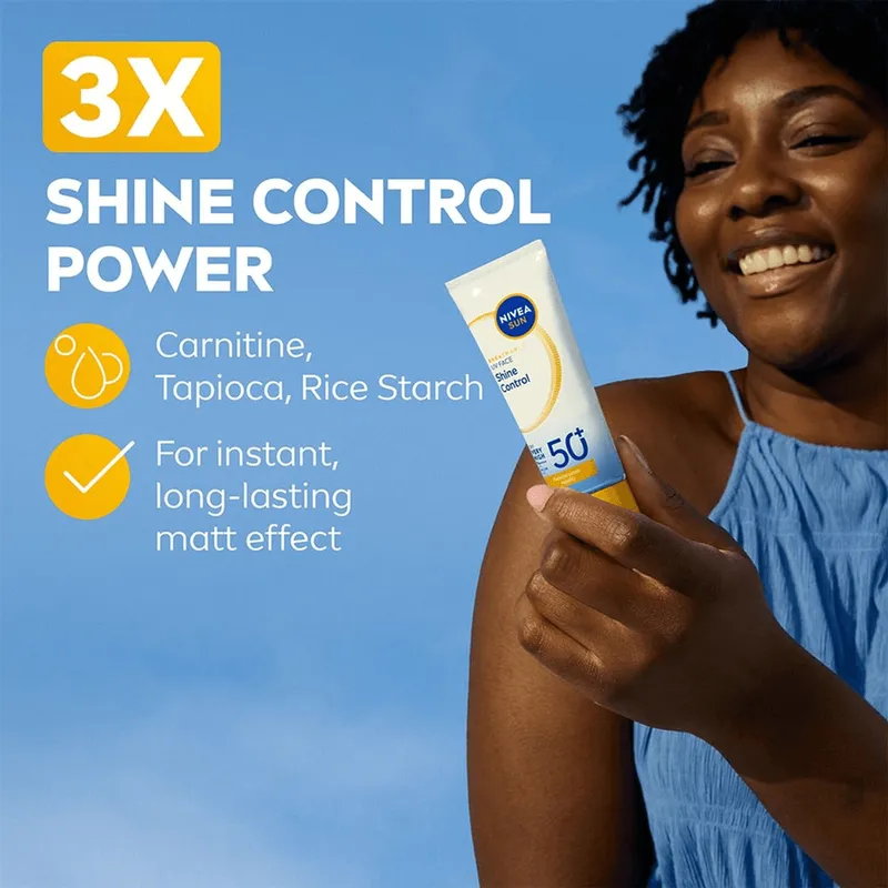 Bild 7 för NIVEA SUN UV Face Shine Control Cream SPF 50+ 40 ml