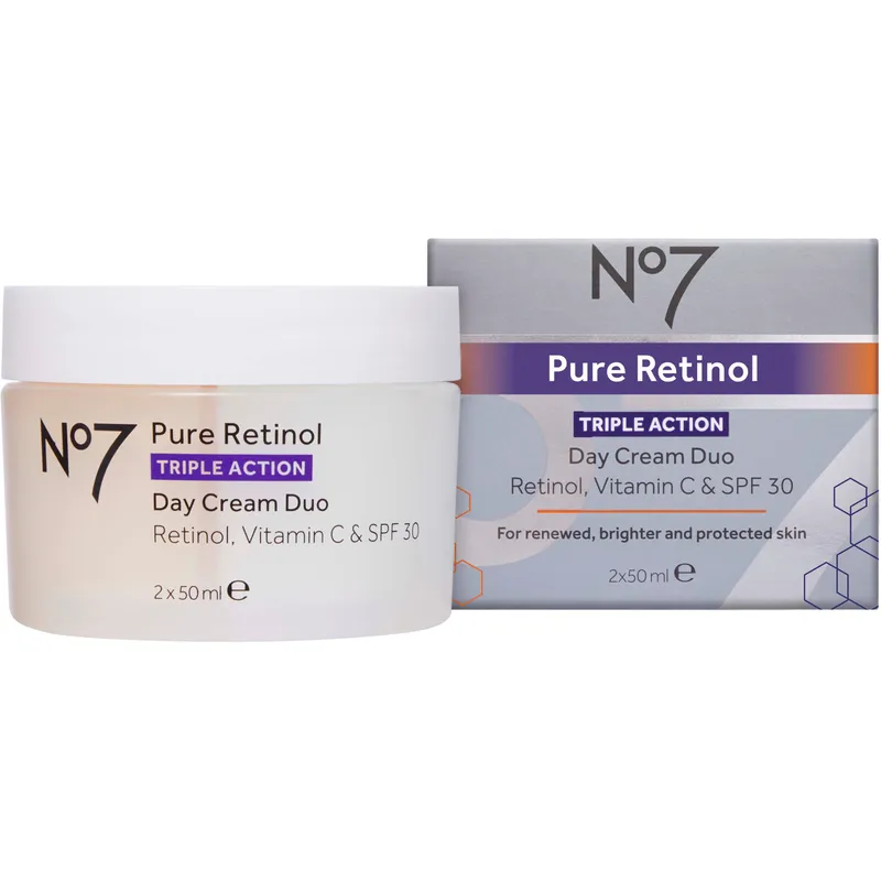 Bild 2 för No7 Pure Retinol Vitamin C Day Cream Duo SPF30 100 ml