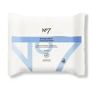 Produktfoto för No7 Radiant Results Biodegradeable Wipes 30-pack