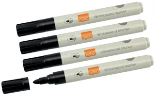 Produktfoto för Nobo Whiteboard Pens Bullet Tip Marker - 4 Pack