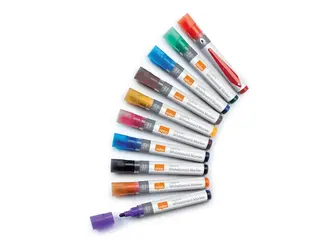 Produktfoto för Nobo Whiteboardpenna Liquid rund mixade färger