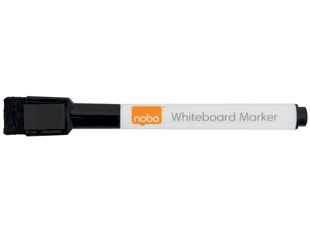 Alternativ bild 0 för Nobo Whiteboardpenna med sudd Svart